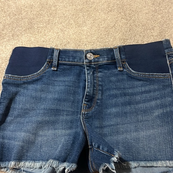 Hudson Maternity Jean Shorts Size 31 Demin Frayed Hem - Picture 7 of 8